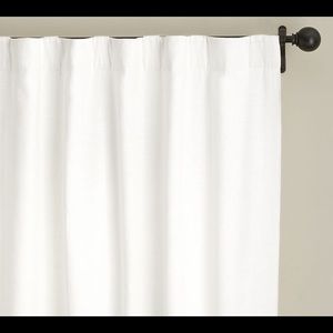 Pottery Barn White Linen Emery Blackout Curtain